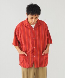 BEAMS | ドビーストライプ オープンカラーシャツ(シャツ/ブラウス)