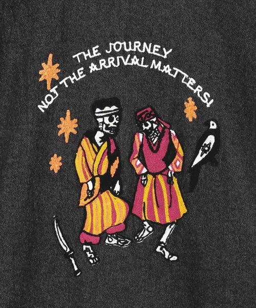 チャイハネ（チャイハネ）の「【チャイハネ】カシュデニムMEN'Sジャケット（デニムジャケット・メンズ・ブルー/ブラック・FREE）」の4枚目の写真