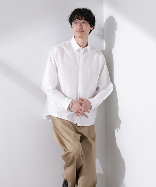 NANO universe(ナノユニバース)の「「大人のワイドシャツ」レギュラーカラー 長袖(シャツ/ブラウス・メンズ・ホワイト/ミント/ライトベージュ・M/L)」の22枚目の写真