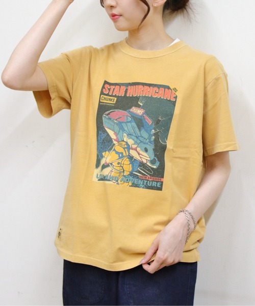 CHUMS チャムス トップス Tシャツ 半袖Tシャツ チャムススターハリケーンTシャツ レディース グラフィック コットン100％ CH11-2529 CHUMS Star Hurricane T-Shirt/チャムススターハリケーンTシャツ