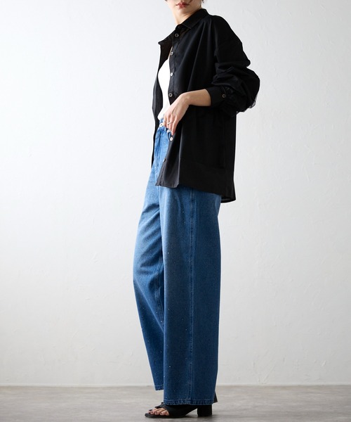 r.(アールドット)の「ラインストーン デニムパンツ(デニムパンツ・レディース・ライトブルー/ブラック/ブルー・SMALL/MEDIUM)」の14枚目の写真