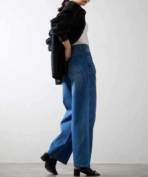 r.(アールドット)の「ラインストーン デニムパンツ(デニムパンツ・レディース・ライトブルー/ブラック/ブルー・SMALL/MEDIUM)」の16枚目の写真
