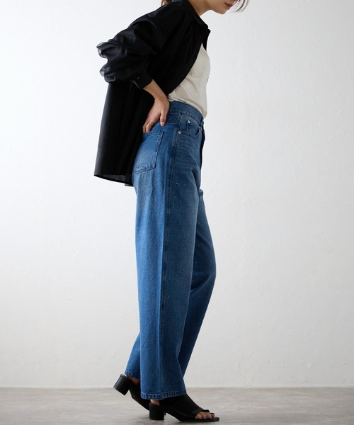 r.(アールドット)の「ラインストーン デニムパンツ(デニムパンツ・レディース・ライトブルー/ブラック/ブルー・SMALL/MEDIUM)」の17枚目の写真