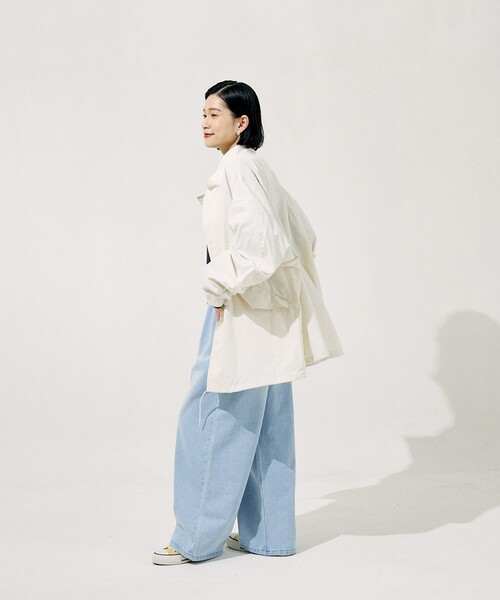 FREAK'S STORE（フリークスストア）の「【限定展開】M-65 ショートモッズ（モッズコート・レディース・オフホワイト/オリーブ/ブラック・ﾌﾘ-）」の7枚目の写真