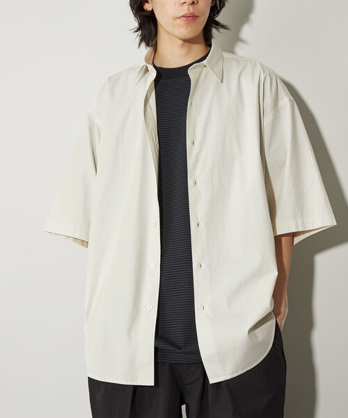 CITEN（シテン）の「＜CITEN＞スタンダードハーフスリーブシャツ（シャツ/ブラウス・メンズ・ダークグレー/ライトグレー/ライム/オリーブ/ライトブルー・S/M/L）」の2枚目の写真