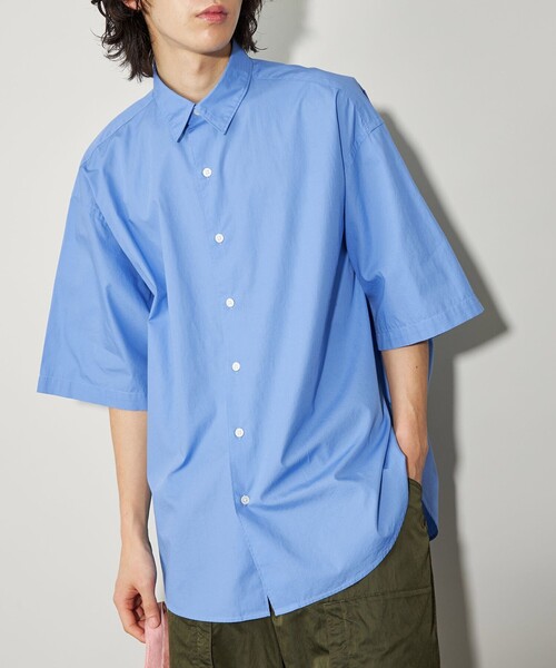 CITEN（シテン）の「＜CITEN＞スタンダードハーフスリーブシャツ（シャツ/ブラウス・メンズ・ダークグレー/ライトグレー/ライム/オリーブ/ライトブルー・S/M/L）」の9枚目の写真