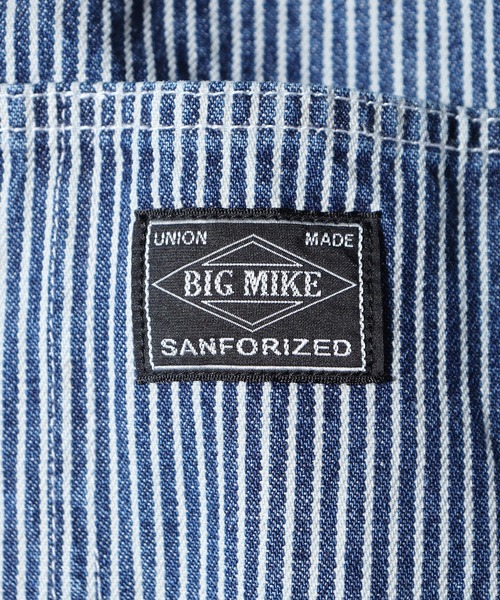 BIG MIKE(ビッグマイク)の「BIG MIKE Duck Collar Denim Shirt Jacket ダックカラー デニムシャツジャケット(カバーオール・メンズ・ダークインディゴブルー/ライトインディゴブルー/ストライプ・L/XL/M)」の11枚目の写真