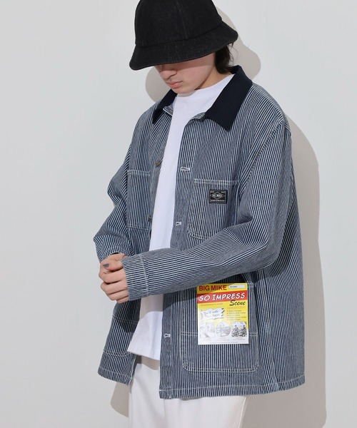 BIG MIKE(ビッグマイク)の「BIG MIKE Duck Collar Denim Shirt Jacket ダックカラー デニムシャツジャケット(カバーオール・メンズ・ダークインディゴブルー/ライトインディゴブルー/ストライプ・L/XL/M)」の21枚目の写真