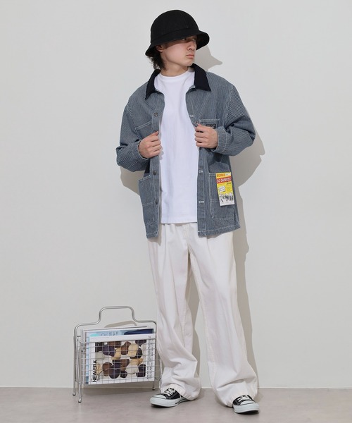 BIG MIKE(ビッグマイク)の「BIG MIKE Duck Collar Denim Shirt Jacket ダックカラー デニムシャツジャケット(カバーオール・メンズ・ダークインディゴブルー/ライトインディゴブルー/ストライプ・L/XL/M)」の22枚目の写真