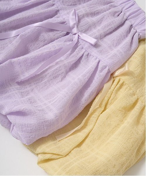 Lycee mine（リセマイン）の「【セットアップ可能】リボン付きバルーンスカート（スカート・キッズ・レモンイエロー/オフホワイト/ラベンダー・110cm/150cm/100cm/120cm/140cm/130cm）」の10枚目の写真