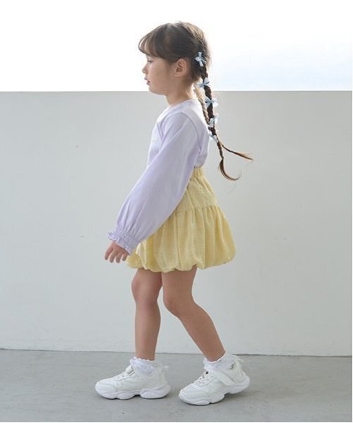 Lycee mine（リセマイン）の「【セットアップ可能】リボン付きバルーンスカート（スカート・キッズ・レモンイエロー/オフホワイト/ラベンダー・110cm/150cm/100cm/120cm/140cm/130cm）」の16枚目の写真