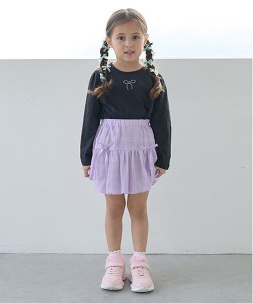 Lycee mine（リセマイン）の「【セットアップ可能】リボン付きバルーンスカート（スカート・キッズ・レモンイエロー/オフホワイト/ラベンダー・110cm/150cm/100cm/120cm/140cm/130cm）」の18枚目の写真