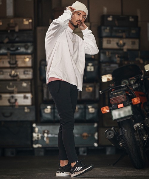 wjk reluxe(ダブルジェーケーリラックス)の「mp13270-heavy urake cut off easy pants イージーパンツ(その他パンツ・メンズ・ブラック/チャコール/トップグレー・S/M/L)」の4枚目の写真