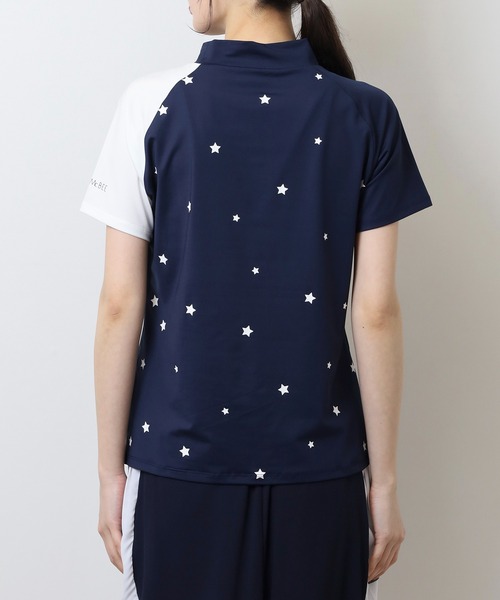 CECIL McBEE(セシルマクビー)の「スターバイカラーラグラン半袖モックネックシャツ(Tシャツ/カットソー・レディース・ホワイト/ネイビー・3(L)/2(M)/1(S))」の15枚目の写真