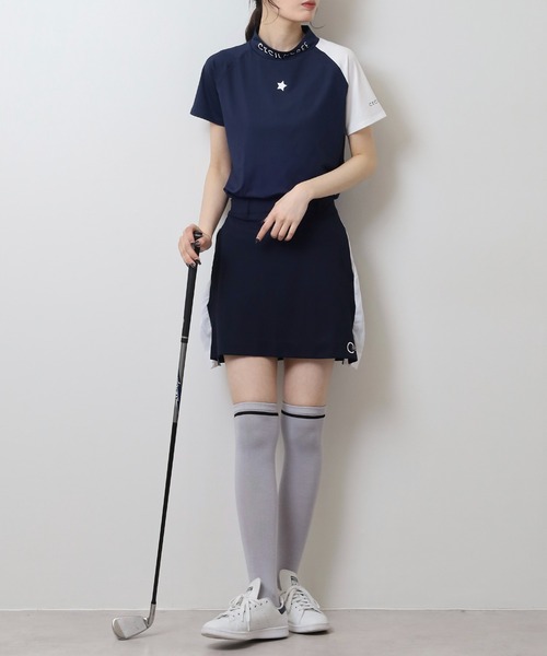 CECIL McBEE(セシルマクビー)の「スターバイカラーラグラン半袖モックネックシャツ(Tシャツ/カットソー・レディース・ホワイト/ネイビー・3(L)/2(M)/1(S))」の11枚目の写真
