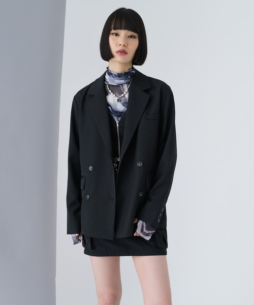 Ellno de Mavie（エルノデメヴィ）の「2wayレングスカーゴナロースカート / SETUP対応（スカート・レディース・ピンク/ブラック・FREE）」の14枚目の写真