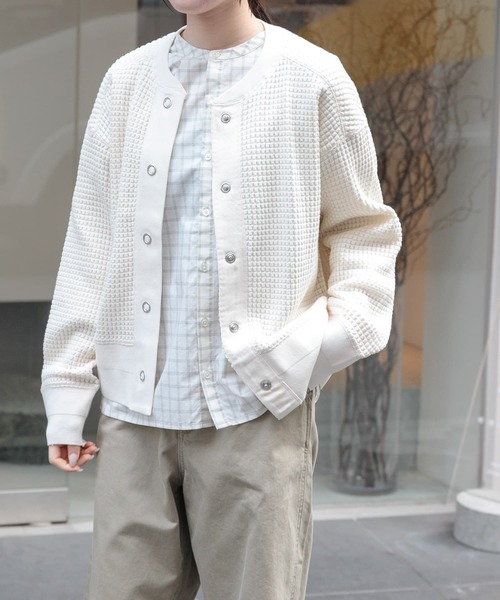 FORK&SPOON（フォークアンドスプーン）の「FORK&SPOON　コットンナイロンシャツ（シャツ/ブラウス・レディース・ブルー/オフホワイト・1）」の8枚目の写真