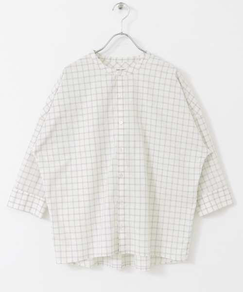 FORK&SPOON（フォークアンドスプーン）の「FORK&SPOON　コットンナイロンシャツ（シャツ/ブラウス・レディース・ブルー/オフホワイト・1）」の22枚目の写真