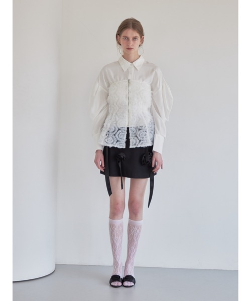 etre loin（エトルワン）の「Tulle bare top & shirt set