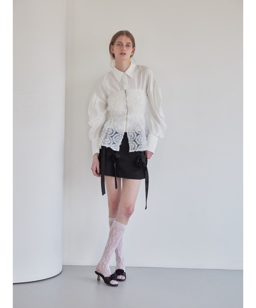 独創的 top bare loin（エトルワン）の「Tulle etre & set shirt トップス