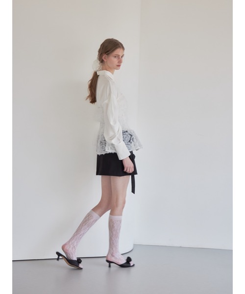 etre loin（エトルワン）の「Tulle bare top & shirt set