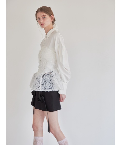 etre loin（エトルワン）の「Tulle bare top & shirt set