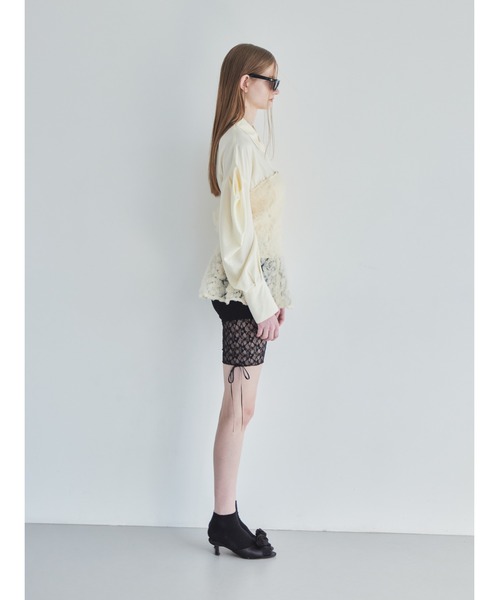 セール】Tulle bare top & shirt set（シャツ/ブラウス）｜etre