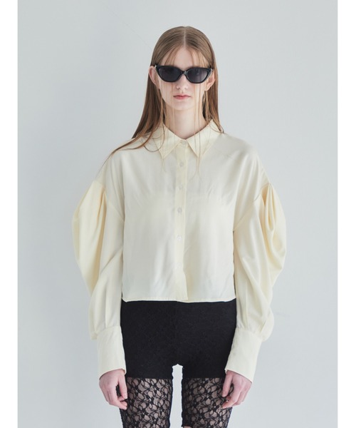 セール】Tulle bare top & shirt set（シャツ/ブラウス）｜etre