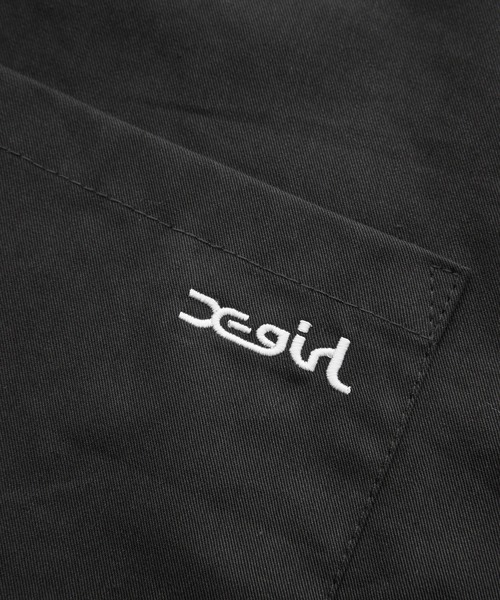 X-girl（エックスガール）の「FACE OPEN COLLAR CROPPED SHIRT（シャツ/ブラウス・レディース・ブラック/オリーブ/ブルー・S/M）」の7枚目の写真