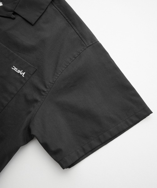 X-girl（エックスガール）の「FACE OPEN COLLAR CROPPED SHIRT（シャツ/ブラウス・レディース・ブラック/オリーブ/ブルー・S/M）」の8枚目の写真