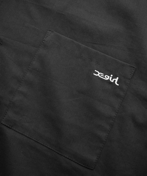 X-girl（エックスガール）の「FACE OPEN COLLAR CROPPED SHIRT（シャツ/ブラウス・レディース・ブラック/オリーブ/ブルー・S/M）」の12枚目の写真