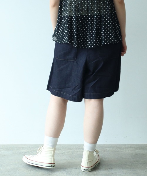 bulle de savon ヴィーナスキュロットパンツ △5.5oz denim キュロットパンツ（その他パンツ）｜bulle de