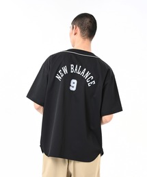 ベースボールシャツ」に該当するブラック/黒色系のメンズファッション