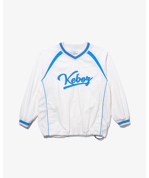 KEBOZ（ケボズ）の「COTTON V NECK PULLOVER JACKET（ブルゾン・メンズ・ブラック/ホワイト/バーガンディー・M/L/XL）」の2枚目の写真