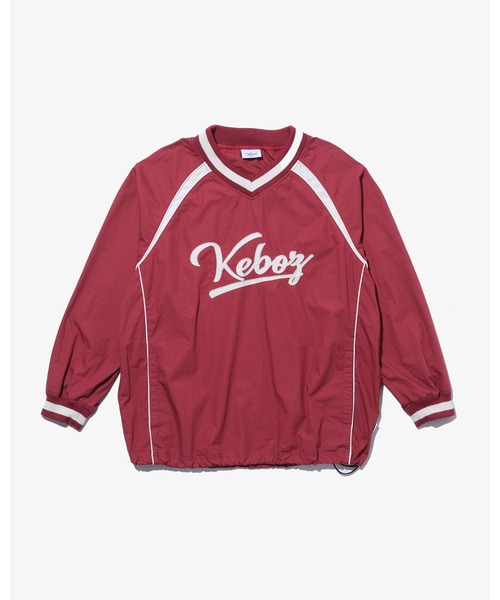 KEBOZ（ケボズ）の「COTTON V NECK PULLOVER JACKET（ブルゾン・メンズ・ブラック/ホワイト/バーガンディー・M/L/XL）」の8枚目の写真