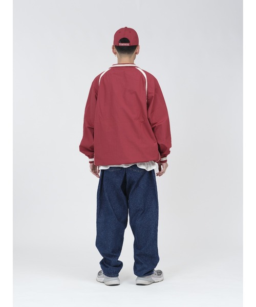 KEBOZ（ケボズ）の「COTTON V NECK PULLOVER JACKET（ブルゾン・メンズ・ブラック/ホワイト/バーガンディー・M/L/XL）」の6枚目の写真