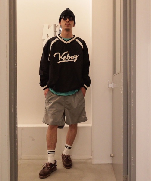 KEBOZ（ケボズ）の「COTTON V NECK PULLOVER JACKET（ブルゾン・メンズ・ブラック/ホワイト/バーガンディー・M/L/XL）」の18枚目の写真