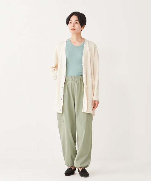 FilMelange（フィルメランジェ）の「Filmelange / フィルメランジェ DAISY Cotton Wool Broad Stitch Smooth デイジー コットンウール ロングカーディガン（カーディガン/ボレロ・レディース・ナチュラル・1）」の2枚目の写真