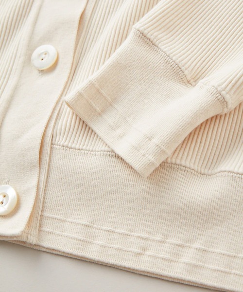 FilMelange（フィルメランジェ）の「Filmelange / フィルメランジェ DAISY Cotton Wool Broad Stitch Smooth デイジー コットンウール ロングカーディガン（カーディガン/ボレロ・レディース・ナチュラル・1）」の5枚目の写真