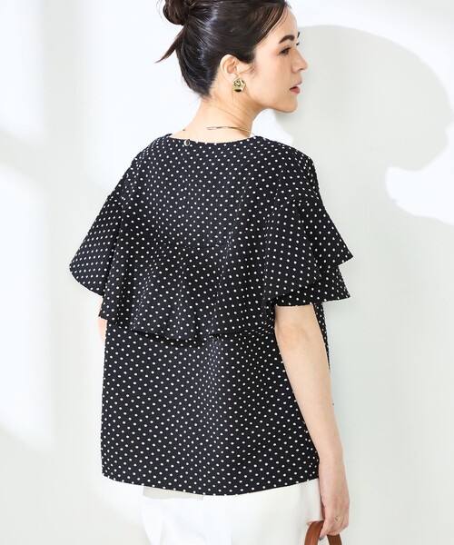 NOLLEY’S（ノーリーズ）の「【追加】サッカードットバックフリルブラウス（シャツ/ブラウス・レディース・ホワイト系その他4/ブラック系その他3・38）」の20枚目の写真