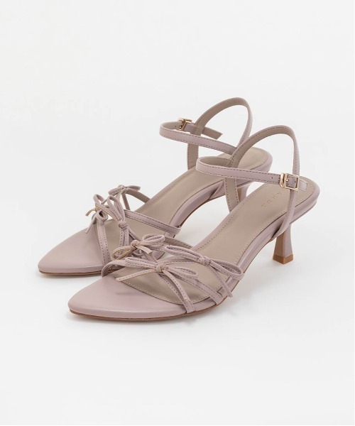 セール】ミニリボンナローストラップサンダル（サンダル
