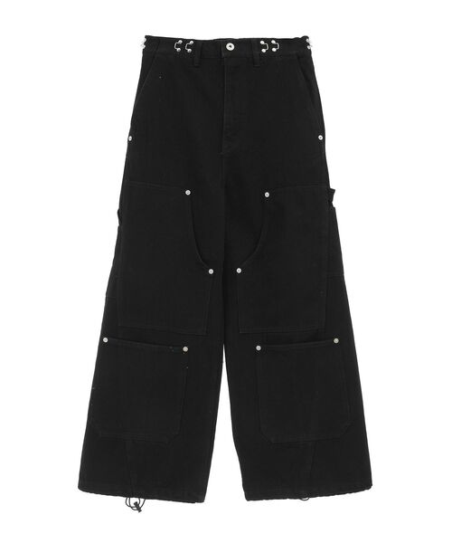 セール】【ユニセックス】ダブルニーデニムパンツ（デニムパンツ