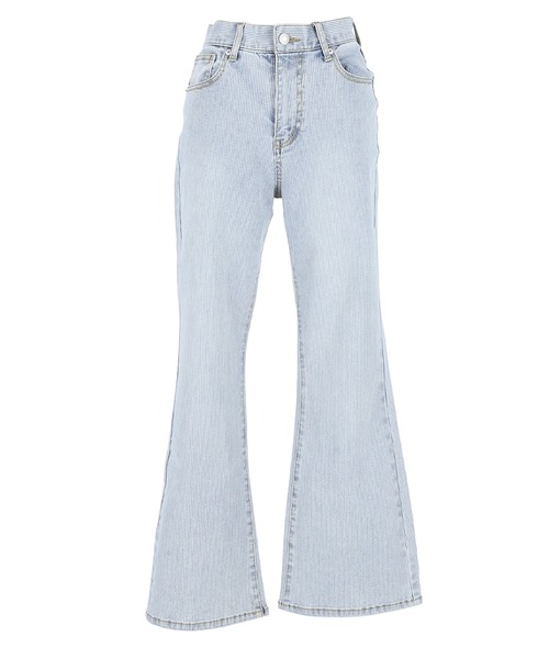 coca（coca）（コカ）の「テレコ風デニムフレアパンツ（デニムパンツ・レディース・ブルー/ライトブルー・S/L/M）」の20枚目の写真