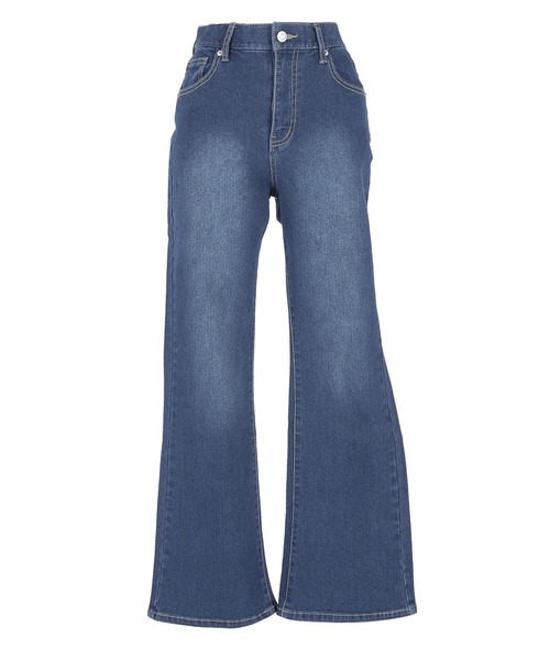 coca（coca）（コカ）の「テレコ風デニムフレアパンツ（デニムパンツ・レディース・ブルー/ライトブルー・S/L/M）」の21枚目の写真