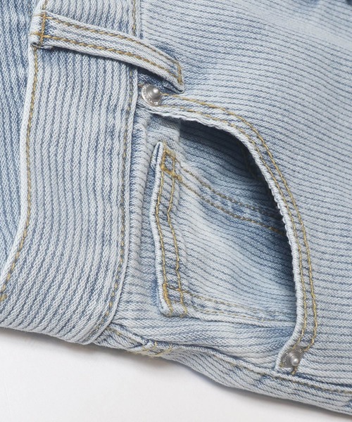 coca（coca）（コカ）の「テレコ風デニムフレアパンツ（デニムパンツ・レディース・ブルー/ライトブルー・S/L/M）」の17枚目の写真