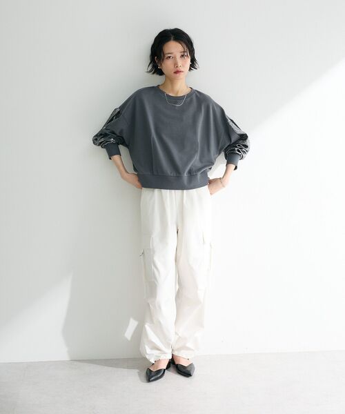 ELENCARE DUE（エレンカーレデュエ）の「・ELENCARE DUEナイロンミリタリーカーゴパンツ（その他パンツ・レディース・ブラック/カーキ/オフホワイト/ライトグレー・FREE）」の6枚目の写真