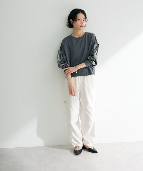 ELENCARE DUE（エレンカーレデュエ）の「・ELENCARE DUEナイロンミリタリーカーゴパンツ（その他パンツ・レディース・ブラック/カーキ/オフホワイト/ライトグレー・FREE）」の7枚目の写真