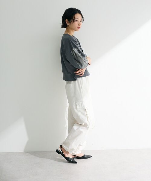 ELENCARE DUE（エレンカーレデュエ）の「・ELENCARE DUEナイロンミリタリーカーゴパンツ（その他パンツ・レディース・ブラック/カーキ/オフホワイト/ライトグレー・FREE）」の8枚目の写真