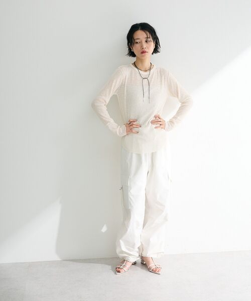 ELENCARE DUE（エレンカーレデュエ）の「・ELENCARE DUEナイロンミリタリーカーゴパンツ（その他パンツ・レディース・ブラック/カーキ/オフホワイト/ライトグレー・FREE）」の9枚目の写真