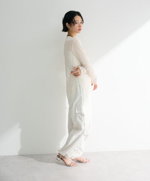 ELENCARE DUE（エレンカーレデュエ）の「・ELENCARE DUEナイロンミリタリーカーゴパンツ（その他パンツ・レディース・ブラック/カーキ/オフホワイト/ライトグレー・FREE）」の10枚目の写真